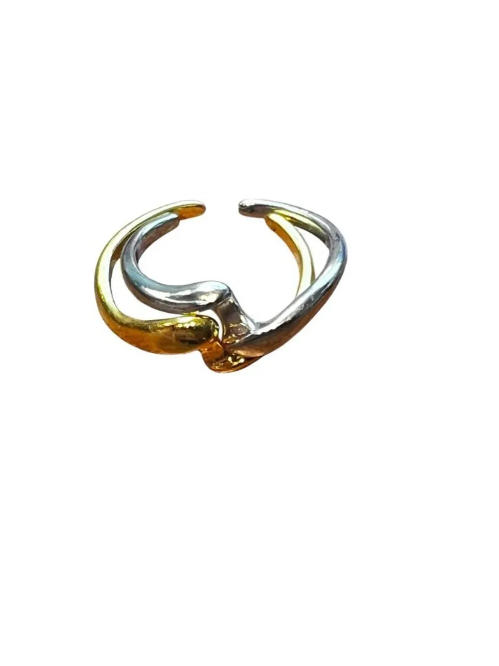 Copa Jewelry Two-toned Nesting Rings Size 7 Adjustable Gold Silver Brazilian